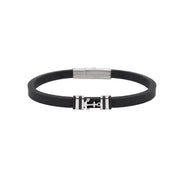 Mabina Bracciale in silicone con ancora in argento 534147